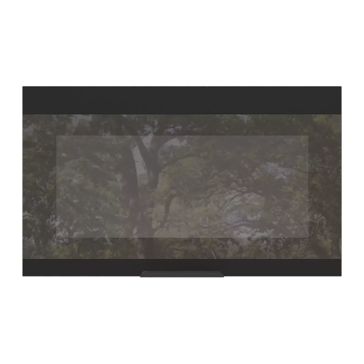 ф119 Шкаф верхний горизонтальный со стеклом ШВГС 500 "София" Норд стекло (софт черный) фасад