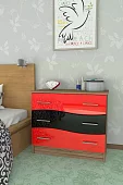 Комод Мебелеф-10 Красный 