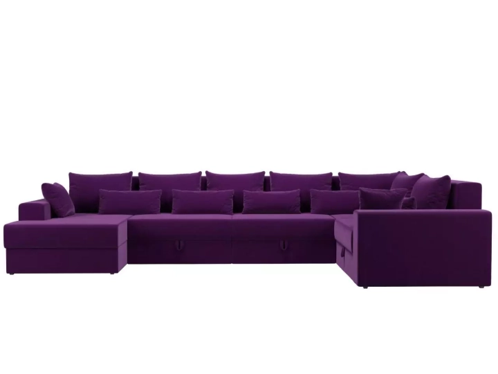 ф13а Угловой диван Мэдисон - П микровельвет фиолетовый фото1