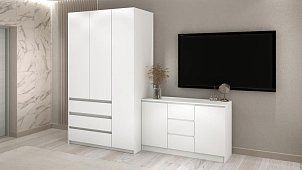Комплект в гостиную Акация 2.5 м Белый