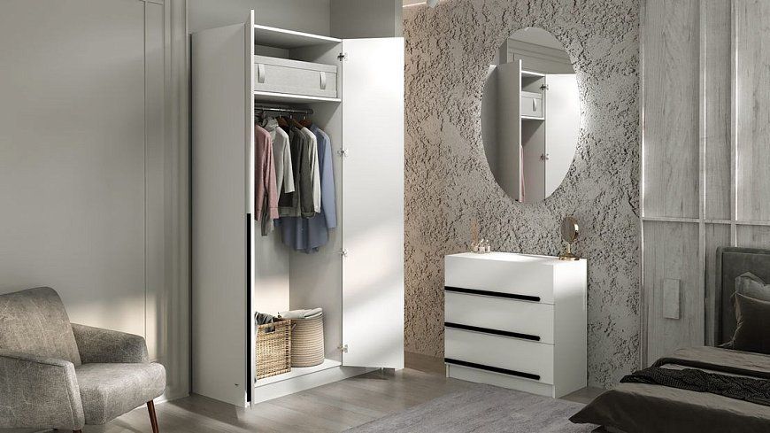 Комплект для спальни Бастион 2.0 м, Белый
