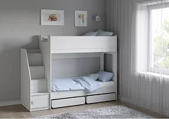 Двухъярусная кровать Легенда Кровати без механизма Белый