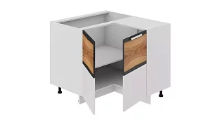 Шкаф напольный нестандартный угловой с углом 90° Фэнтези (Вуд)