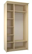 Шкаф-купе Эконом Миллениум 1184х2400х423 1 зеркало светлый роникон