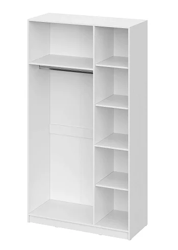 Шкаф распашной трёхстворчатый Берген (Лорена) ШК-1200 с зеркалом (белое дерево), Белый