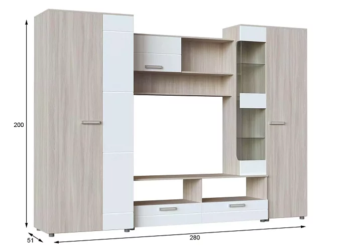 Стенка Флоренция 5 (Атланта), Бежевый