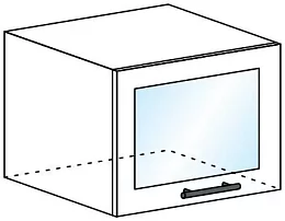 Шкаф горизонтальный со стеклом Юлия 