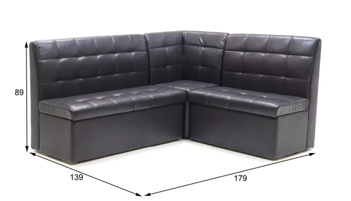 Кухонный угловой диван Омега дизайн 10 размеры