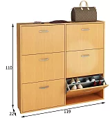 Обувница Милан Коричневый 