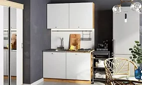 Кухня Дана 1.2м (дуб крафт золотой/белый) Белый