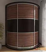 Радиусный шкаф-купе Мебелеф-10 Коричневый 