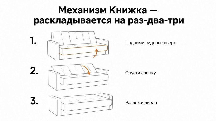 Прямой диван Тай, Серый