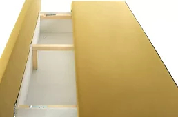 Прямой диван Лаки (Уно) Еврокнижка Желтый
