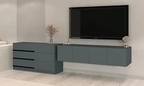 Комплект в гостиную Бастион 2.9 м Серый