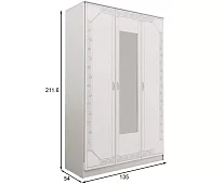 Шкаф трехстворчатый Афина Белый