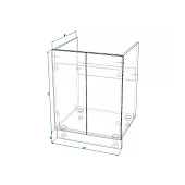 Шкаф нижний под мойку ШНМ 600-1 Бруклин (бетон черный) Черный