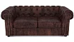 Прямой диван Честерфилд (Честер) дизайн 2, Коричневый