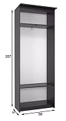 Шкаф-купе Эконом Миллениум 884х2070х573 зеркало