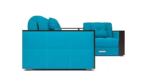 Угловой диван Прага Аккордеон Синий