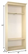 Шкаф-купе Эконом Миллениум 884х2070х423 зеркало