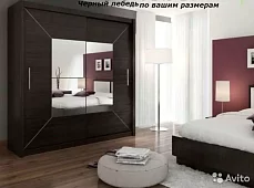 Шкаф-купе Командор Черный лебедь Черный