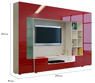 Стенка в гостиную Денди 1 Купертино Красный 