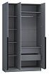 Шкаф 1.2 м Авангард, графит, Серый