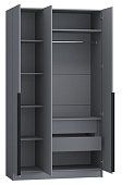 Шкаф 1.2 м Авангард, графит Серый 