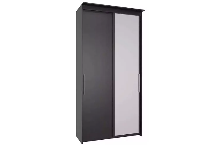 Шкаф-купе Эконом Миллениум 1184х2400х573 1 зеркало, Коричневый