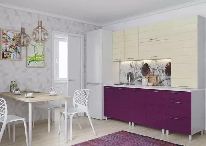 Кухня Лаура дизайн 1, Фиолетовый