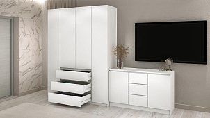 Комплект в гостиную Акация 2.9 м Белый