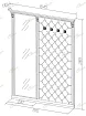 Вешалка с зеркалом Б5.7-2 дизайн 4, Бежевый