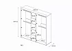 Шкаф Квадро 5-ти ств 2000, Белый
