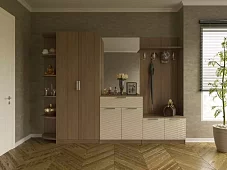 Прихожая глянец 3D 5 Коричневый