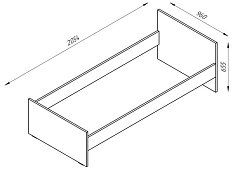 Кровать 90х200 Орион Бежевый