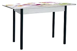 Стол обеденный раздвижной с фотопечатью Нью-йорк Черный 