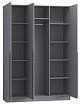 Шкаф трёхстворчатый Бастион 1.5 м № 2 (графит), Серый