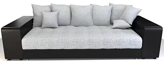 Прямой диван Дубай Еврокнижка Серый
