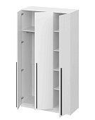 Шкаф распашной 3-х створчатый Берген (Лорена)(белое дерево)2 шт.+ кровать Норд КР03-160 (дуб сонома/софт пломбир) Белый
