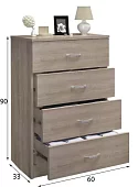 Комод узкий Финк-64 Бежевый