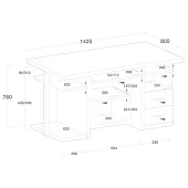 Стол компьютерный серия 16 Белый 