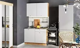 Кухня Дана 1.0м (дуб крафт золотой/белый) Белый
