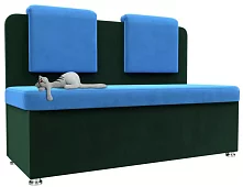 Кухонный прямой диван 2-местный Маккон Без механизма Голубой 