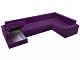 ф13а Угловой диван Мэдисон - П микровельвет фиолетовый подушки черные фиолетовые фото5