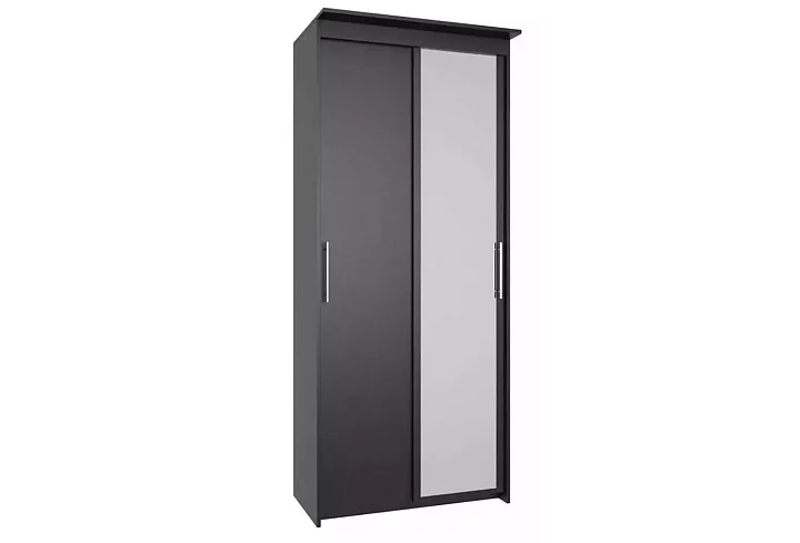 Шкаф-купе Эконом Миллениум 884х2400х423 зеркало, Коричневый