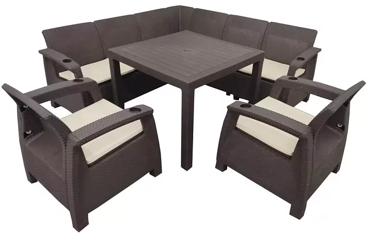 Обеденная группа Ялта large set Шоколад, Коричневый