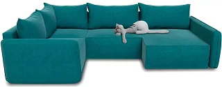 Модульный диван П-образный Портленд Еврокнижка Зеленый 