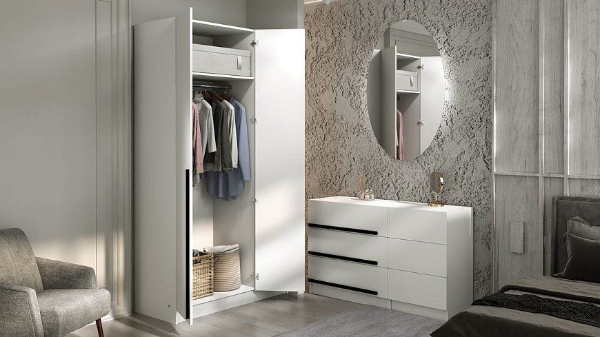 Комплект для спальни Бастион 2.5 м, Белый