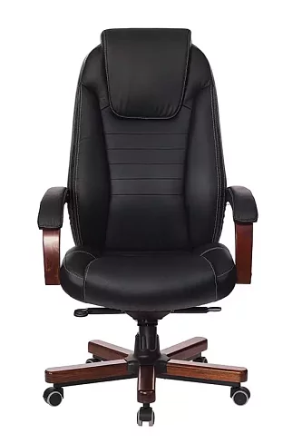 Кресло руководителя Бюрократ T-9923 Walnut дизайн 1, Черный