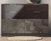 Комод Глянец 3D Коричневый